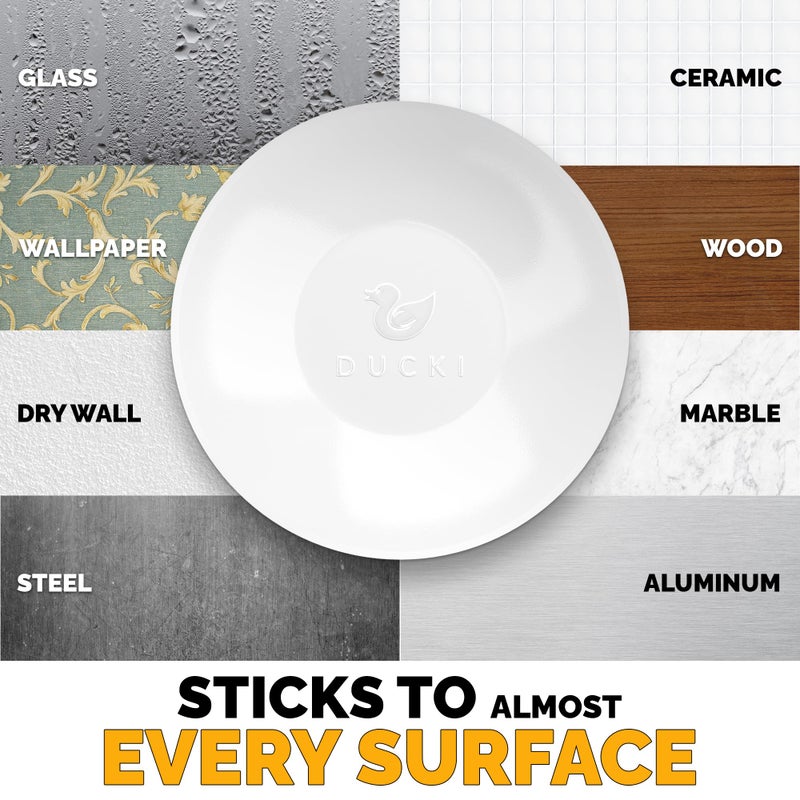 Ducki Wall Protectors -4 Pack White- Self Adhesive, Reusable Solution for Stopping Wall Damage & Noise from Doors, Refrigerators & More in Your Home or Office - Durable, Shock Absorbent & Discreet - Image 5